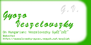 gyozo veszelovszky business card